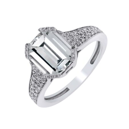 Dazzling Fancy Shape White Gold Diamond Ring in 18kt for Women